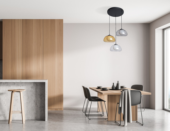 Lampa Wisząca Italux Ainale Pnd-54637-3-Bk-Sg