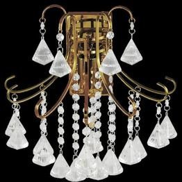 Lampa Ścienna kryształowa Elem Barcelona 6248/1 TR złota