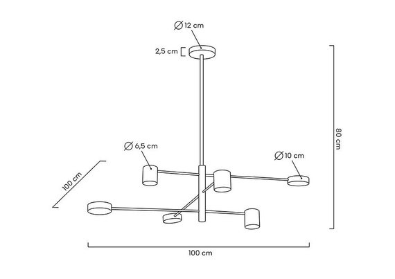 Żyrandol Moosee Piazetta MSE010100124