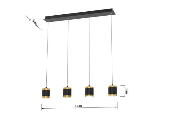 Lampa Wisząca Wofi Toulouse 7003-404