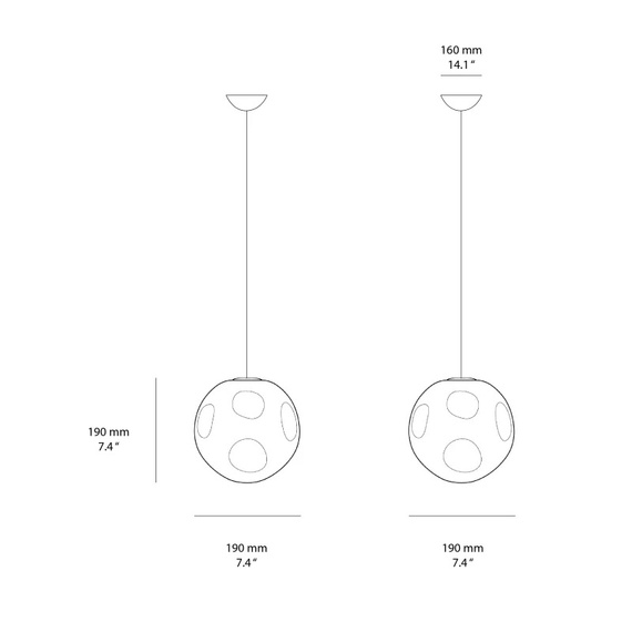 Włoski Zwis Foscarini Hoba Midi FN3250S300-10E30