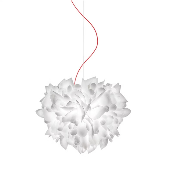 Lampa wisząca Slamp Veli Foliage z czerwonym kablem