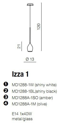 Zwis AZzardo IZZA 1 bursztynowy AZ1221