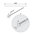Cleoni Lampa sufitowa MINILine 28,5 LED FP003/A4/P/OP/116/830 150cm