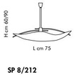 Lampa Wisząca Sillux FIRENZE SP 8/212 bursztynowa/miedziana
