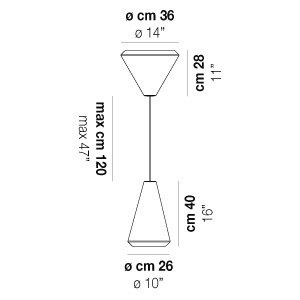 Lampa Wisząca VISTOSI WITHWHITE SP 36 M