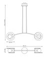 Lampa Wisząca Emibig Skiva 2 Bl (1409/2)