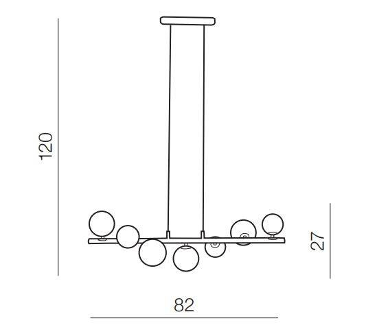 Azzaro Sybillo az4406 Żyrandol Czarny