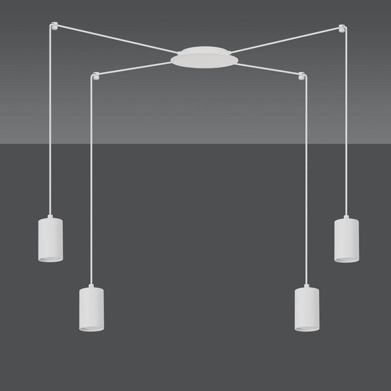Wisząca lampa TRAKER 4 WH/WHITE biały (525/4) - Emibig