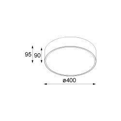 Cleoni Aba 40 LED  Plafon Biały