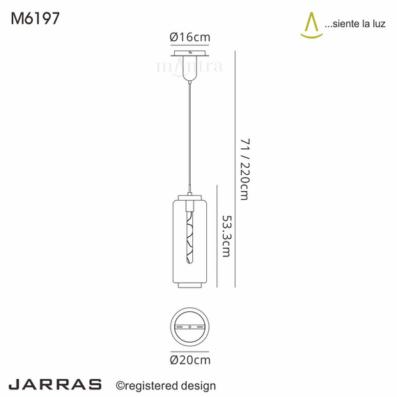 Lampa wisząca Mantra Jarras 6197