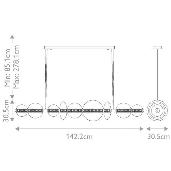 Eurofase Lampa wisząca Atomo QN-ATOMO-LP7-BG