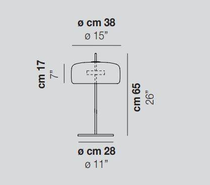 Vistosi Lampa stołowa JUBELTG CR/TR AVS Jube
