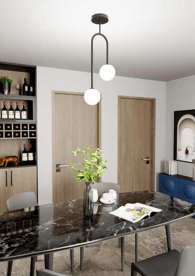 Lampa Sufitowa Emibig Atria 2 Bl Opal (1383/2)