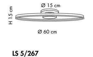 Plafon Sillux MALE LS 5/267 LED 60 cm