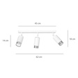 Lampa sufitowa HIRO 3 WH/CHROME biały-Chrom (962/3) - Emibig