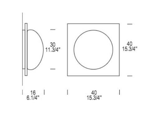 Plafon Leucos GIÓ 40 P-PL biały 40 cm