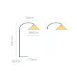 Lampa Podłogowa Moosee Niza LUMNIZ230BXWLNW