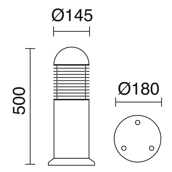 Lampa stojąca zewnętrzna Novolux 222B-L3115B-02 H500 Nova