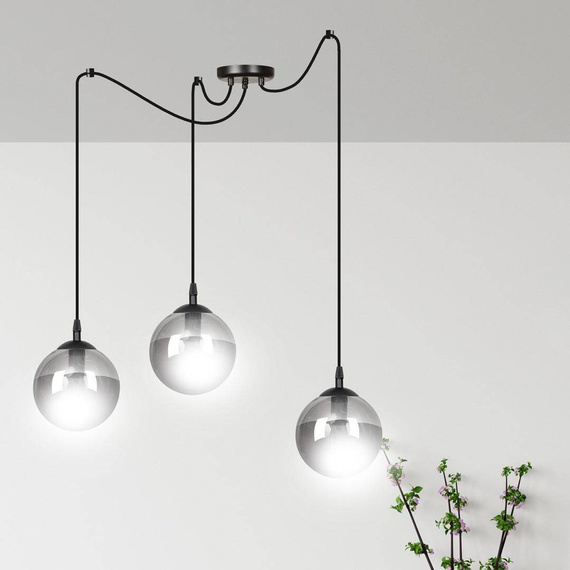 Wisząca lampa GIGI 3 BL GRAFIT czarny (937/3) - Emibig