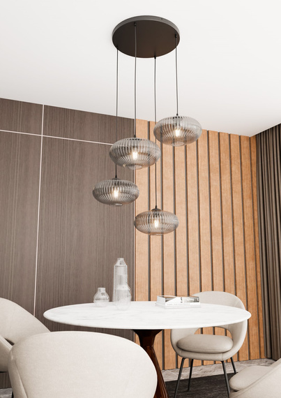 Lampa Wisząca Emibig Coco 4 Bl Prem Grafit (1377/4PREM)