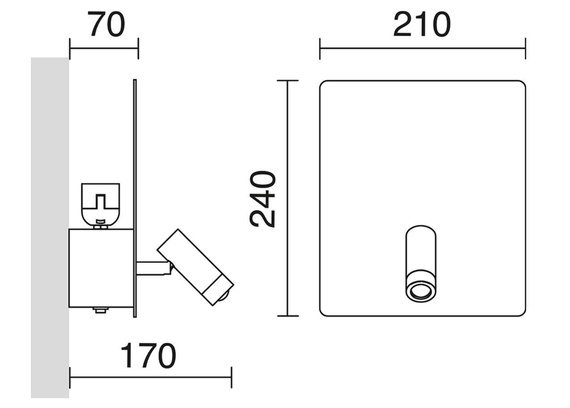 Lampa ścienna Baltic 727A-Y05X1B-01 Novolux Exo 