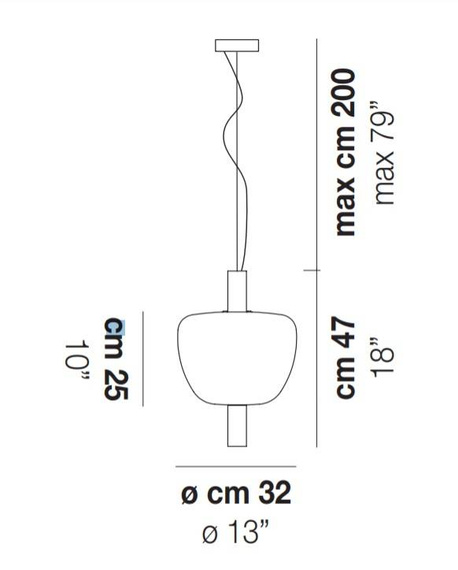 Lampa wisząca Vistosi Riflesso SP3 Złota