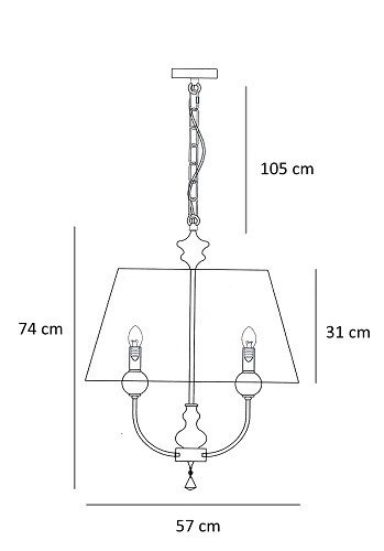 Lampa wisząca okrągła Berella Light Gantao 6S BL0239