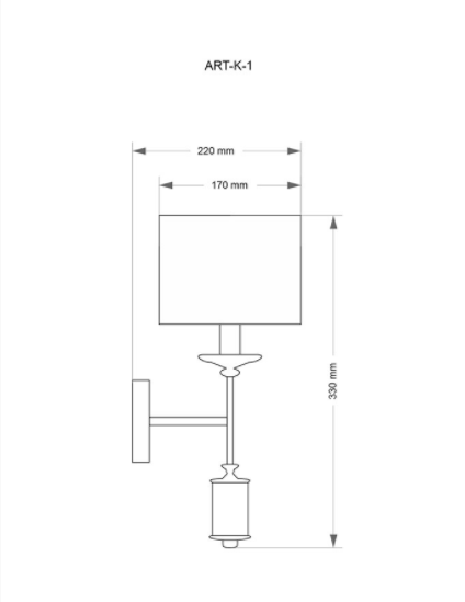 Kinkiet Kutek Mood Artu złoty ART-K-1(Z)