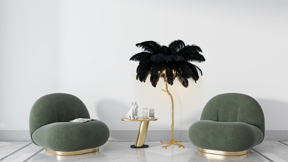 Lampa Podłogowa Moosee Tiffany JL0019.BLACK