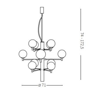 Lampa wisząca Ideal Lux Copernico SP12