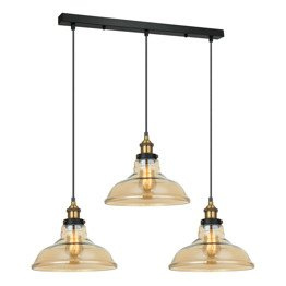 Lampa potrójna na listwie Italux Hubert MDM-2381/3 GD+AMB