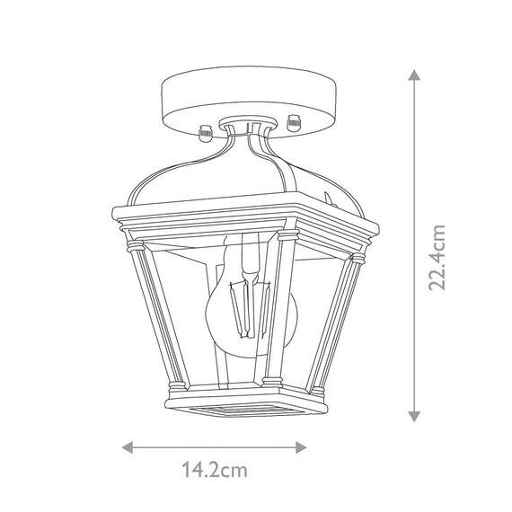 Lampa Sufitowa Elstead BAYVIEW-PORCH-BK Bayview