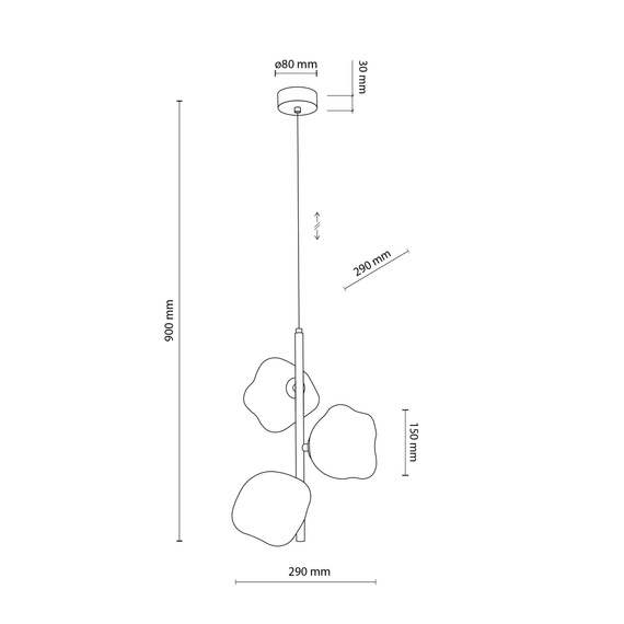 Żyrandol TK Lighting Lava 11107