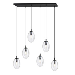 Wisząca lampa ASTRAL 6 BL TRANSPARENT czarny (1265/6) - Emibig
