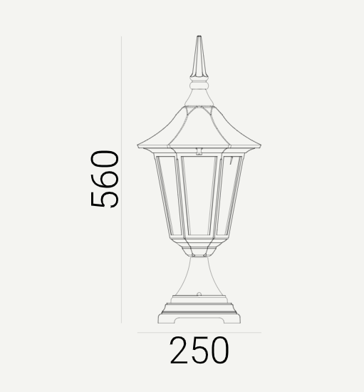  Norlys Lampa stojąca zewnętrzna Modena 300BL