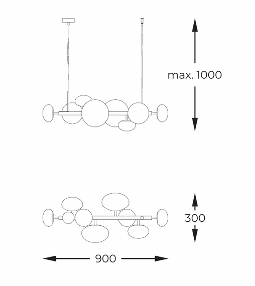 Lampa wisząca Omi Zuma Line 1193