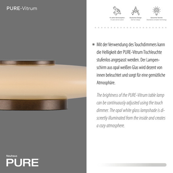 Paul Neuhaus Pure Vitrum 003902-030751 Lampka Biurkowa