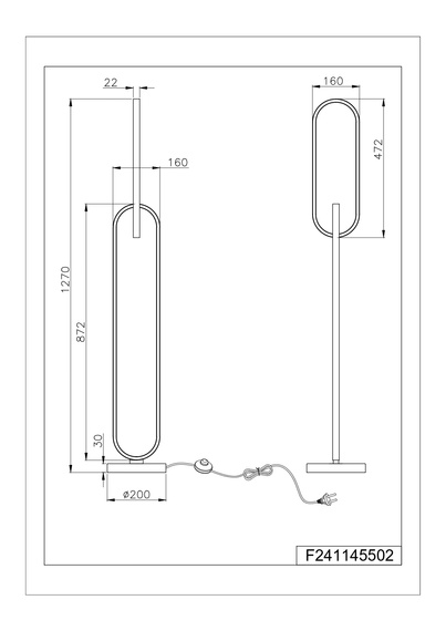 Lampa Podłogowa Zuma Line Ravon 003064-034704