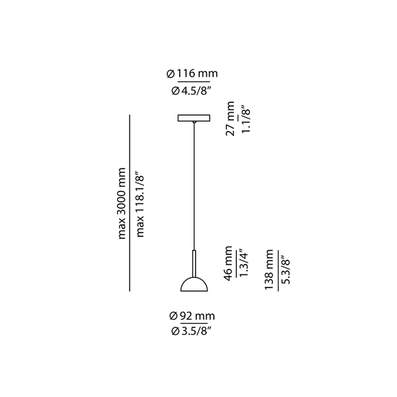Lampa Wisząca Estiluz Cupolina T-3934S
