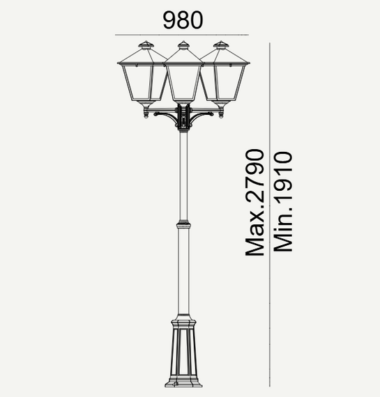 Norlys Lampa stojąca zewnętrzna London Big 4132BL