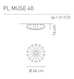 Plafon Axo Light MUSE 40 biały