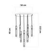 Lampa Wisząca Berella Light Luno 10 BL1478 Złota
