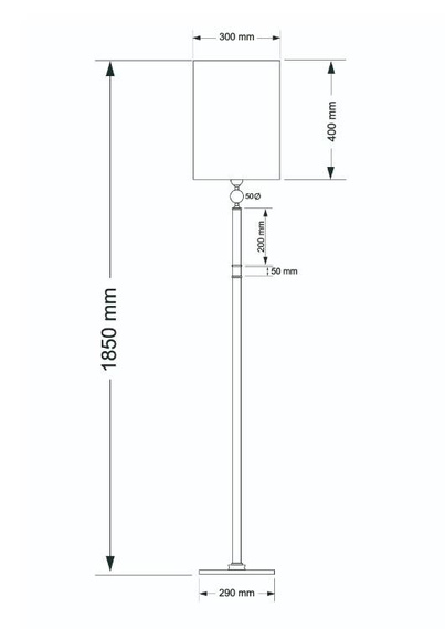 Lampa podłogowa Kutek LAU-LS-1(N/A) Lauria