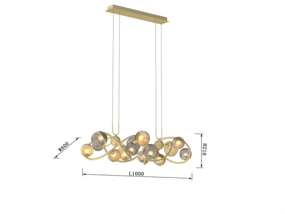 Lampa Wisząca Wofi Metz 7015-1404