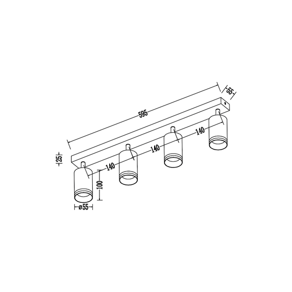 Plafon Milagro Pipe ML2073