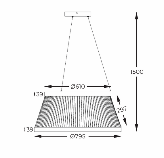 Zuma Line Lampa wisząca Balu MD3328-2M-3BT