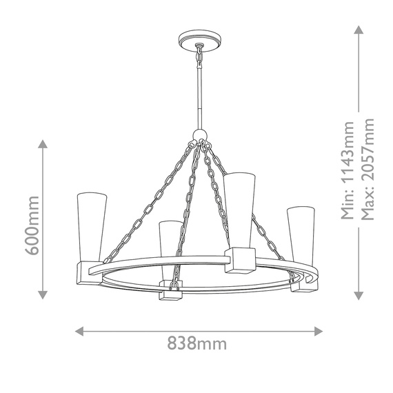 Lampa Wisząca Elstead Lighting KRISTY4-DG-OPAL
