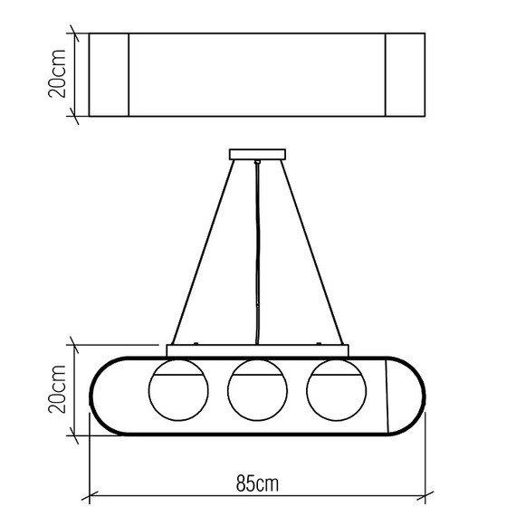 Accord Lighting Sfera QN-SFERA-3P-TEAK Lampa Wisząca