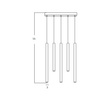 Lampa Wisząca Azzardo Verno 5 3000K BK AZ6314